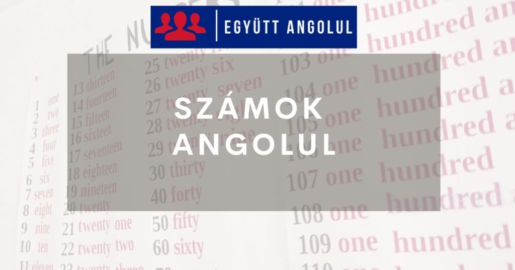 Számok Angolul I Együtt Angolul